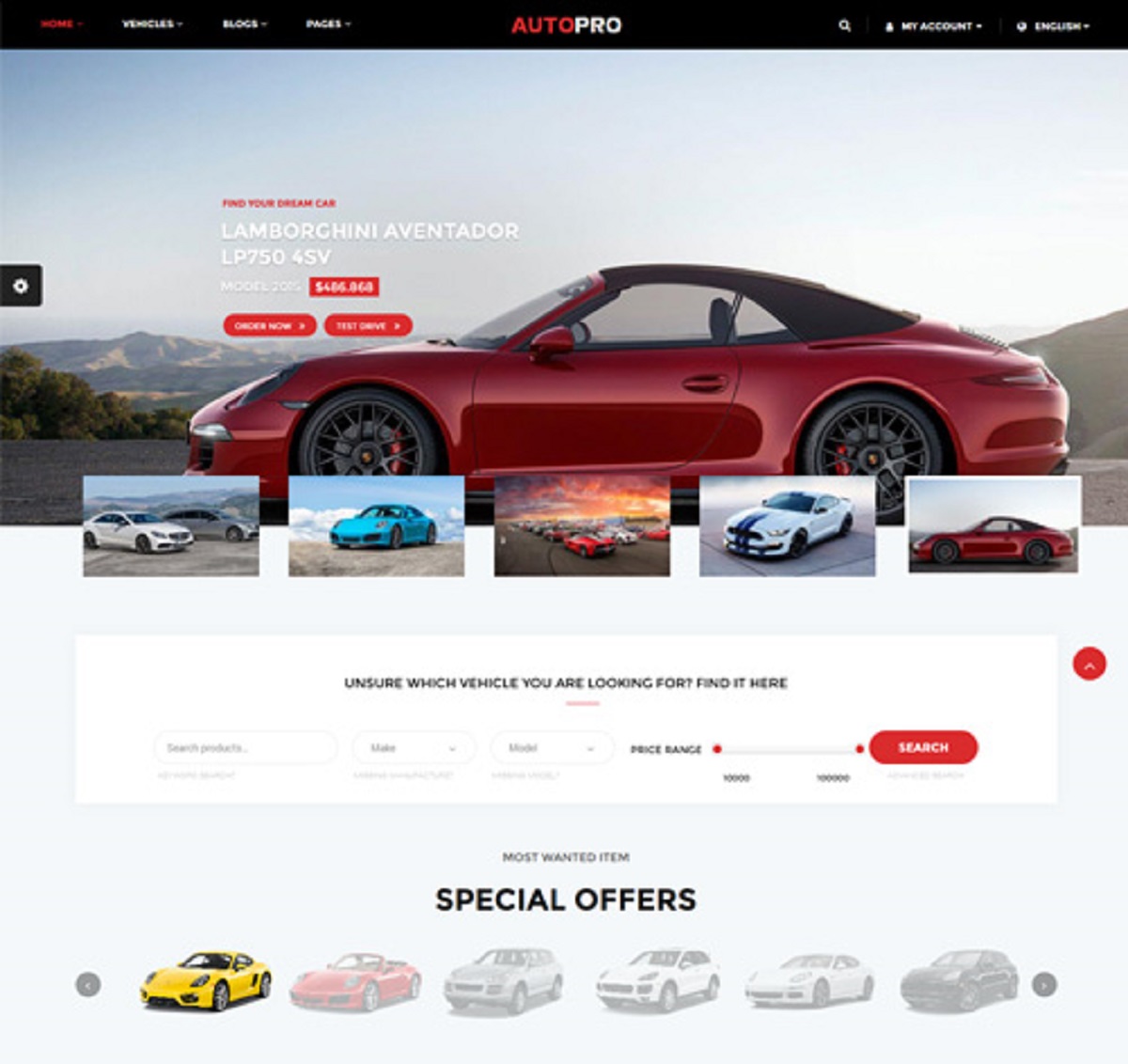 AutoPro - Car Dealer WordPress Theme