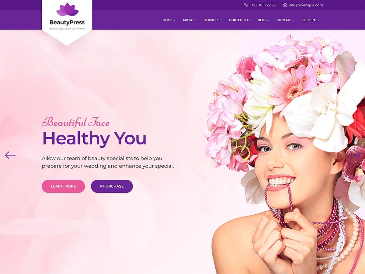 Beauty Salon Spa WordPress Theme - BeautyPress Beauty Salon Spa WordPress Theme - BeautyPress