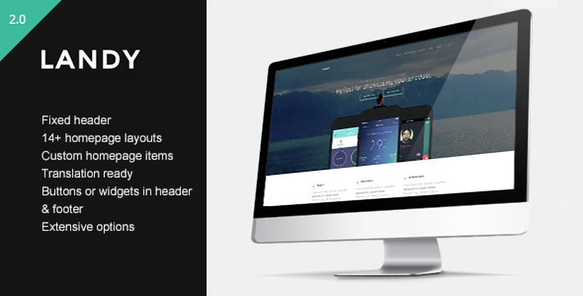 Landy - Clean & Sleek Landing Page Theme