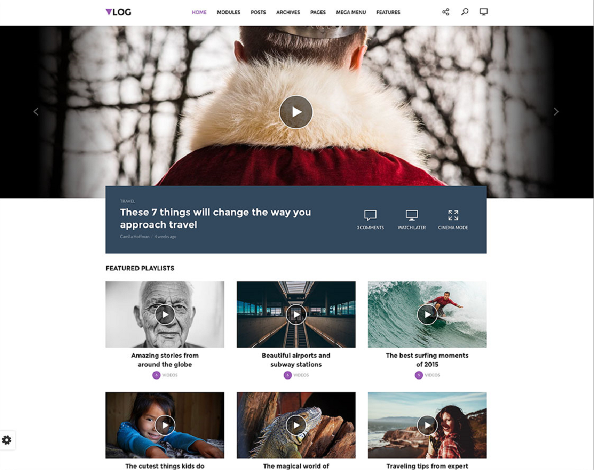 Vlog - A Video WordPress Theme Designed For High Quality Media