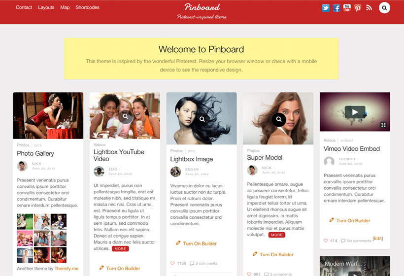 pinboard theme pinboard theme