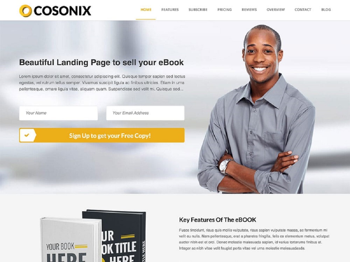 Cosonix - One Page Theme For eBook