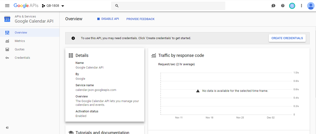 Google Calender API