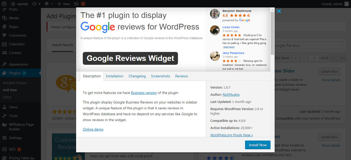 Google Reviews Widget