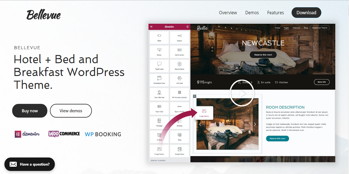 Bellevue Hotel WordPress Theme