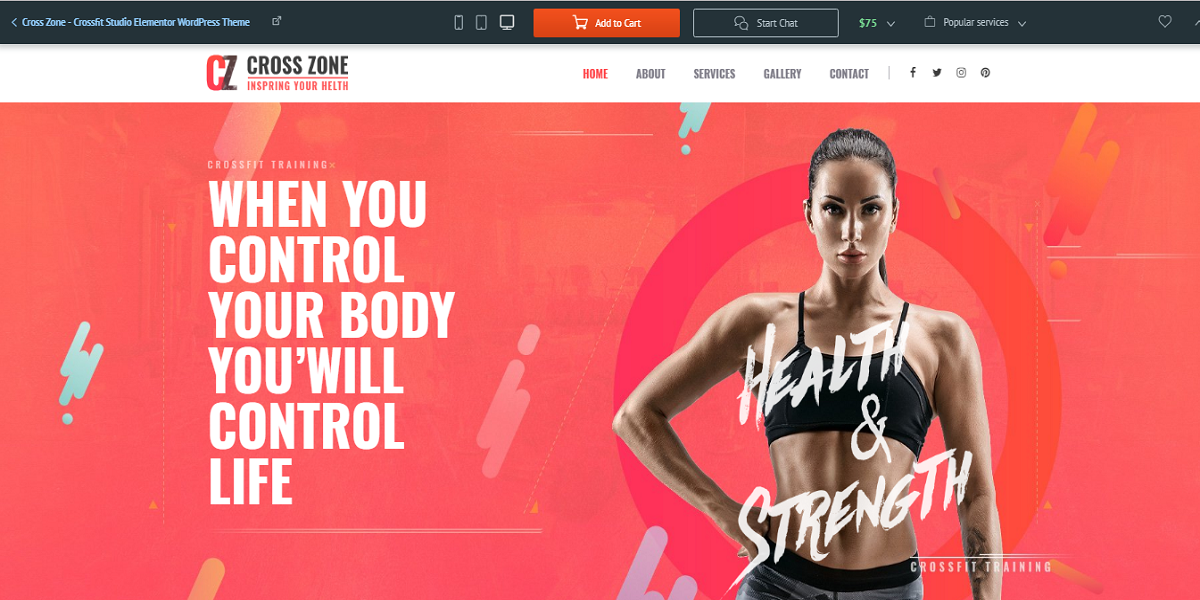 Cross Zone – Crossfit Studio Theme with Elementor