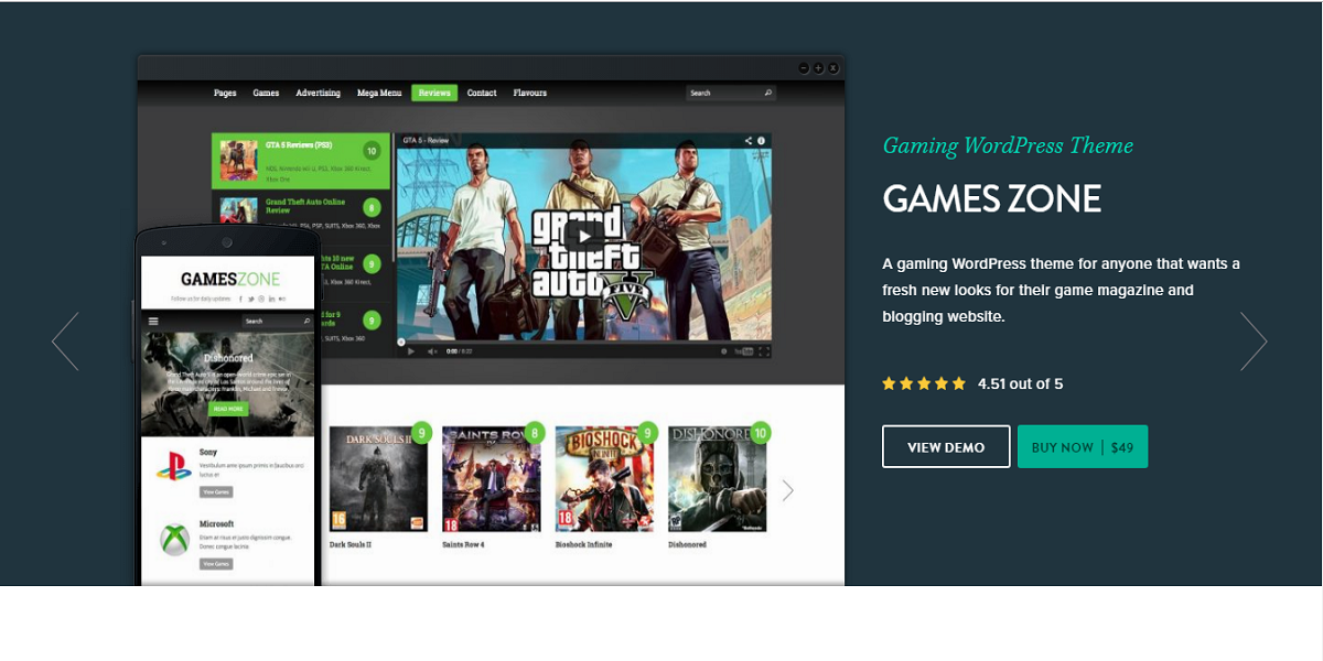 Game Zone WordPress Theme