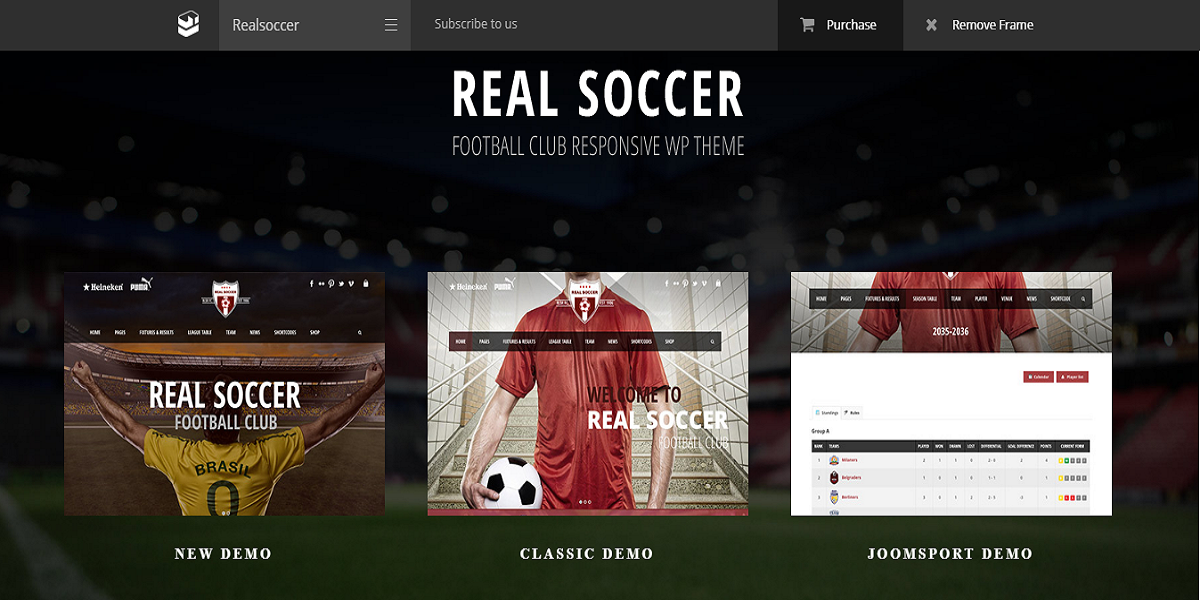 Real Soccer - Sport Clubs Responsive WP Theme