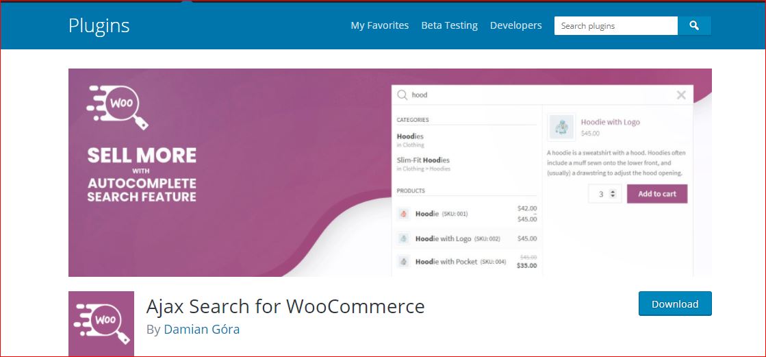 Ajax Search for WooCommerce Ajax Search for WooCommerce