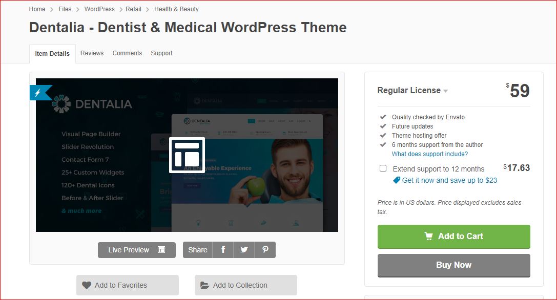 Dental doctor WP theme