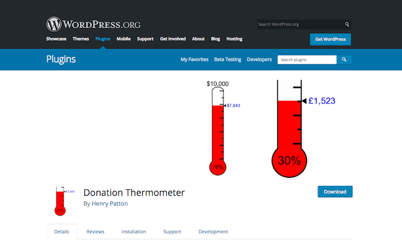 Donation thermometer