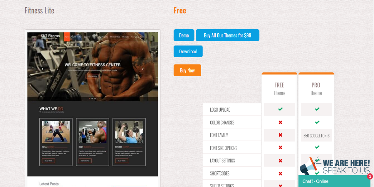 Fitness Lite Theme