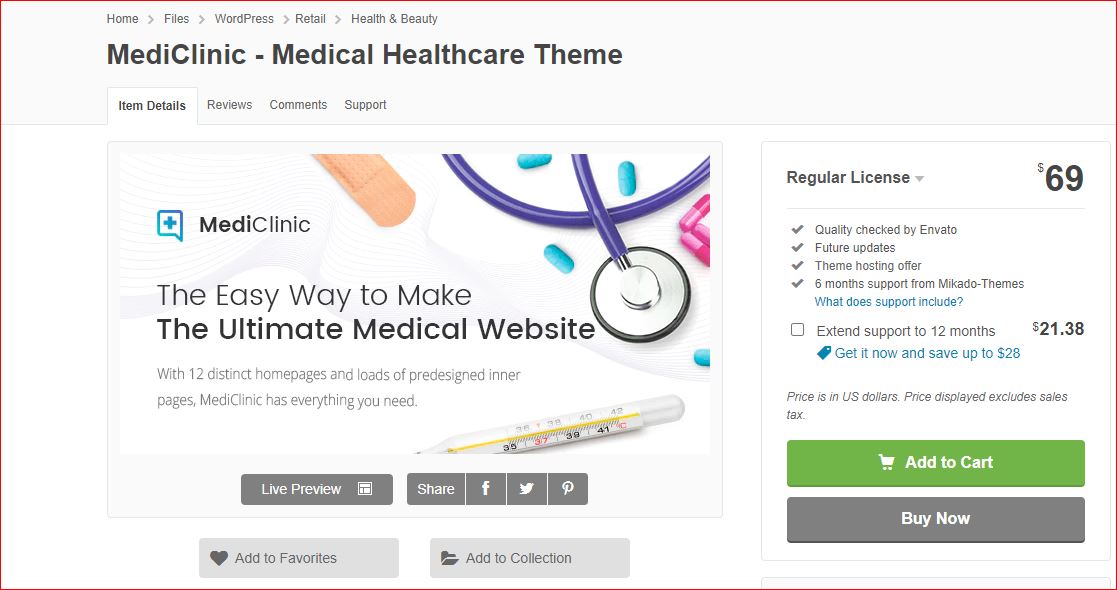 MediClinic wordpress theme