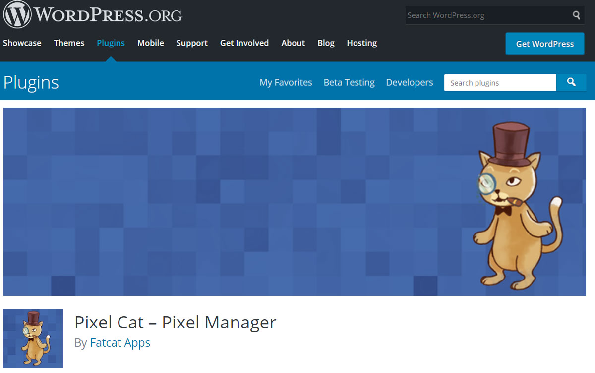 Pixel Cat WordPress plugin