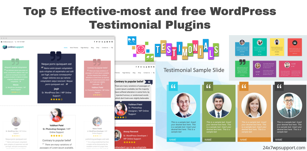 Top 5 Effective-most and free WordPress Testimonial Plugins 