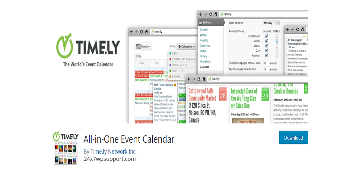 all in one event calender