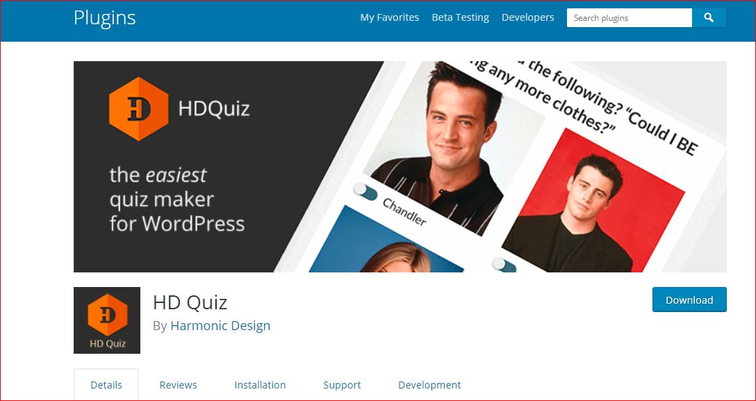 hd quiz wordpress