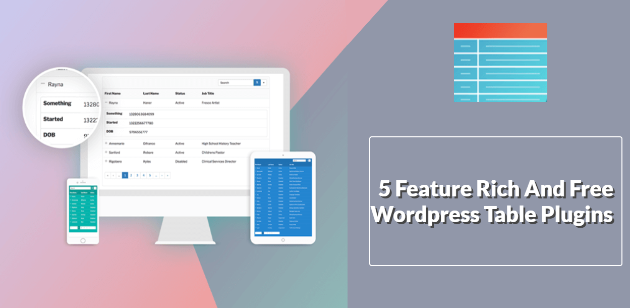 WordPress Table Plugins 