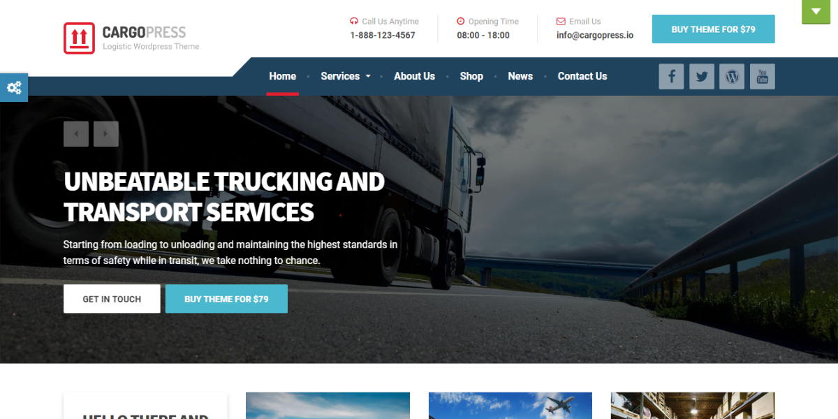 Transcargo Transportation - Tema WordPress