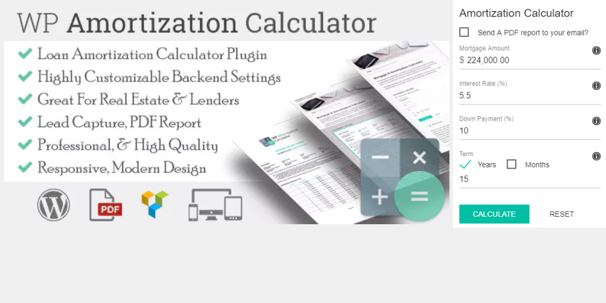 WP Amortization Calculator WP Amortization Calculator