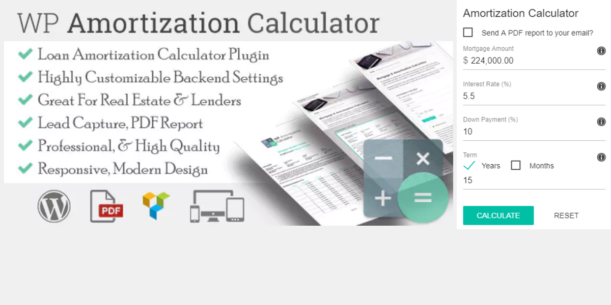 WP Amortization Calculator