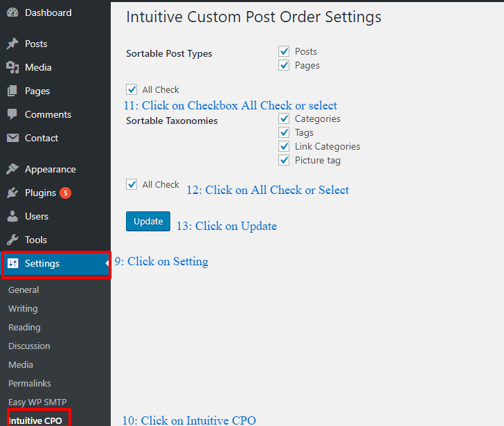 WP-Post-Order-Settings