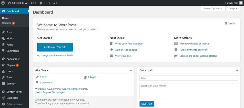 WordPress-Dashboard-Window