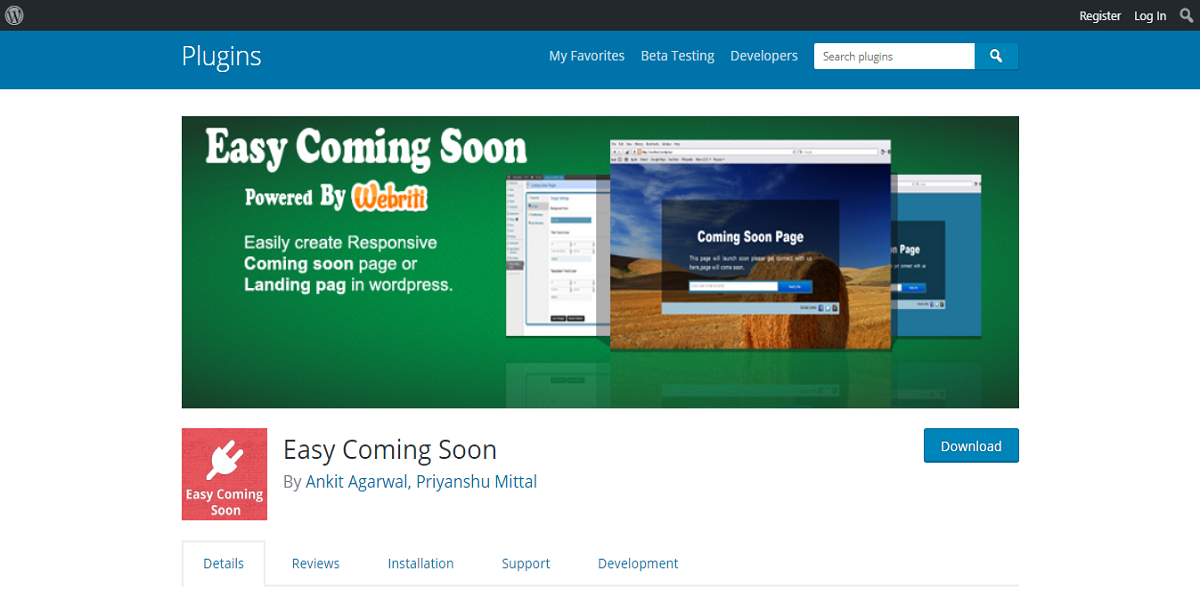 Easy Coming Soon WordPress Plugin