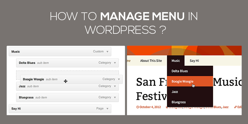 HOW TO MANAGE MENU IN WORDPRESS 