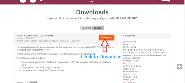 Mamp-server-for-windows