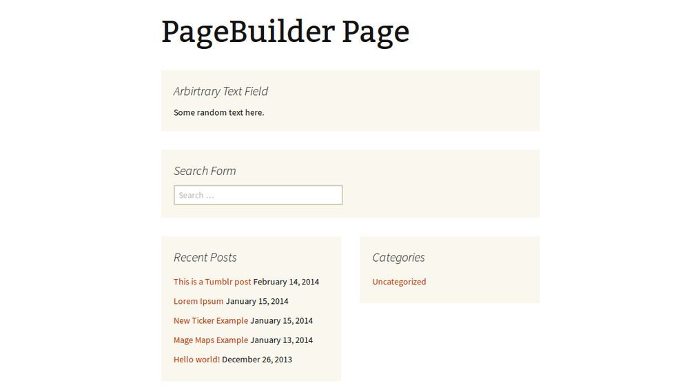 Page Builder Page