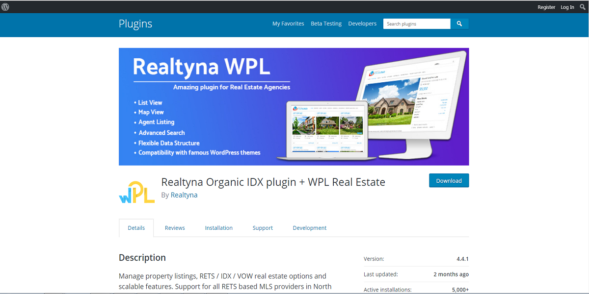 Realtyna organic IDX plugin with WPL real estate