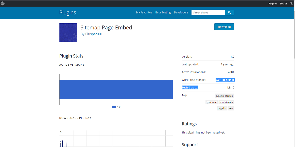 Sitemap Page Embed