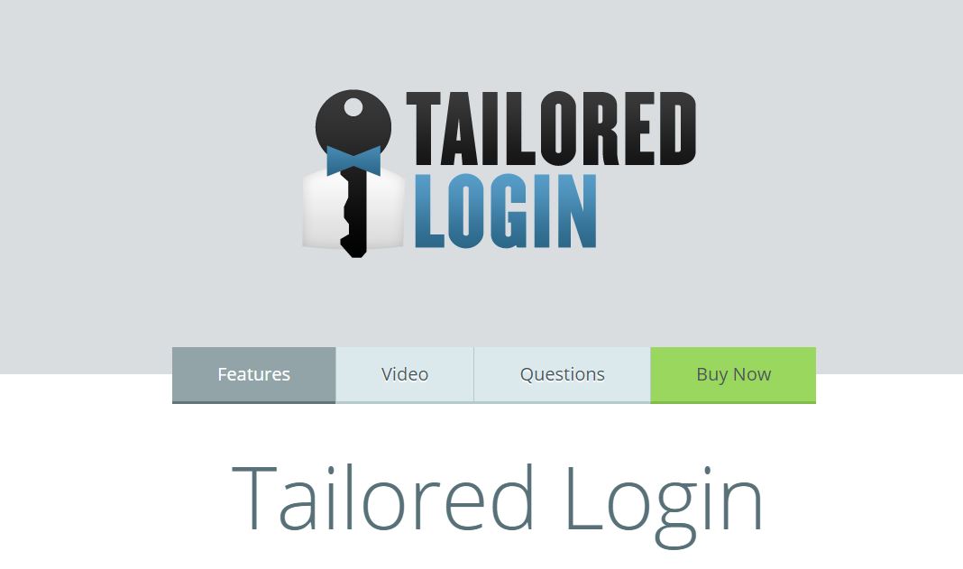 Tailored login Tailored login
