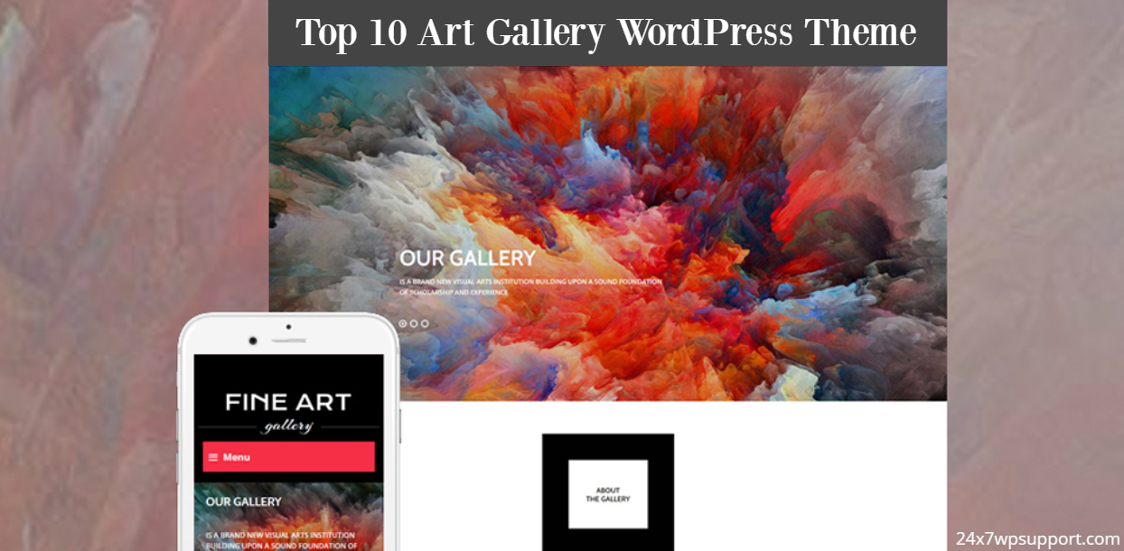 Best Top Art Gallery WordPress Theme - 24x7wpsupport