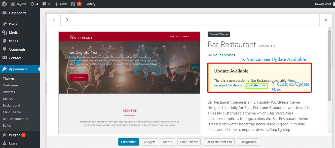 Update WP Theme Update WP Theme