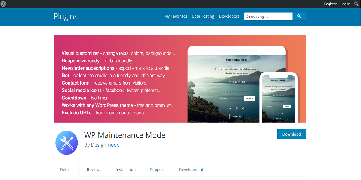 WP Maintenance Mode WordPress Plugin WP Maintenance Mode