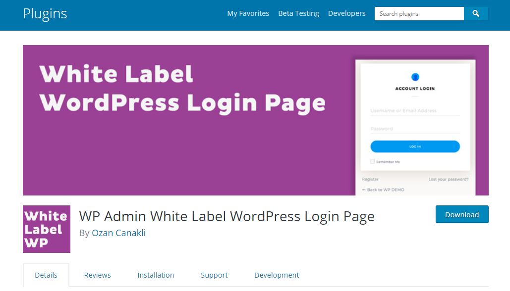 WP-admin white label login