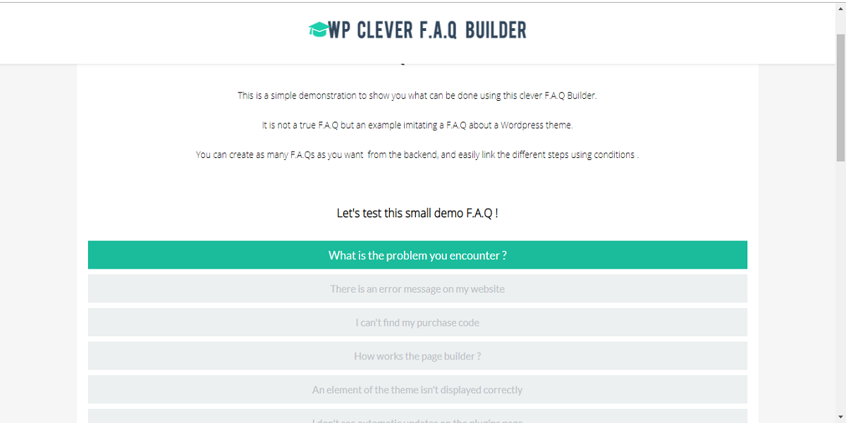 WP clever FAQ Builder