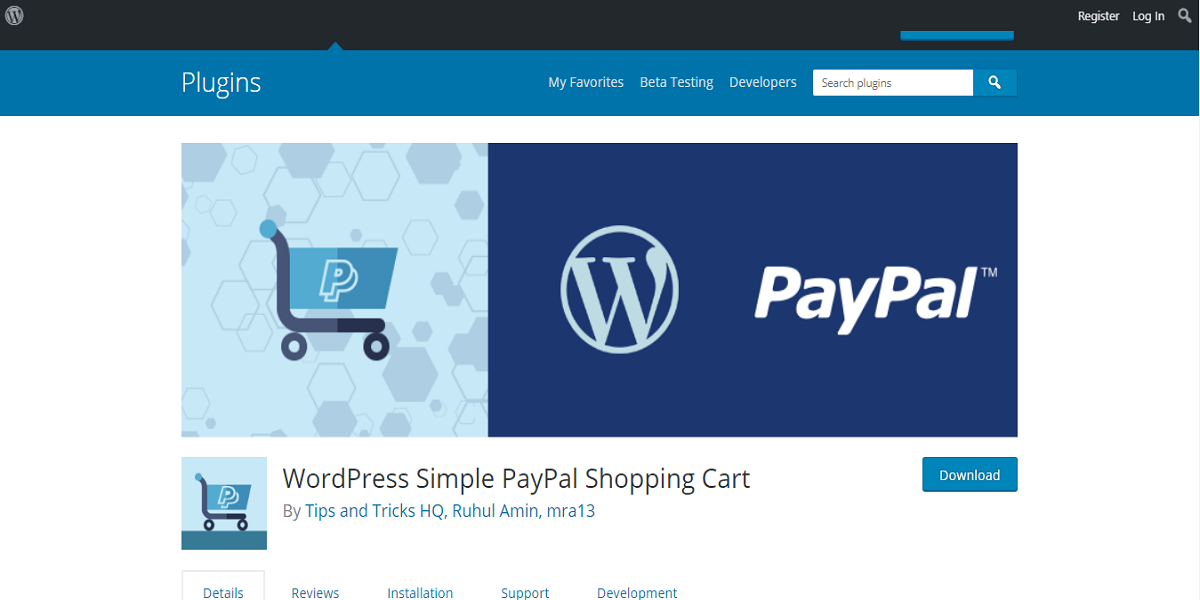 WordPress Simple PayPal Shopping Cart