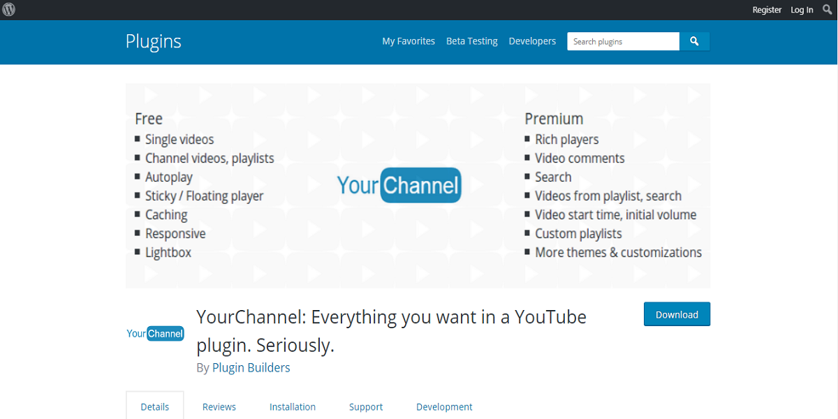 YourChannel WordPress Plugin