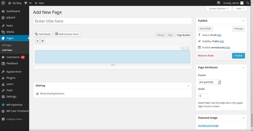 on page-builder on page builder