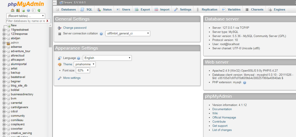 Open-PHPMyAdmin