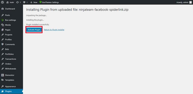 Activate The Plugin Activate The Plugin