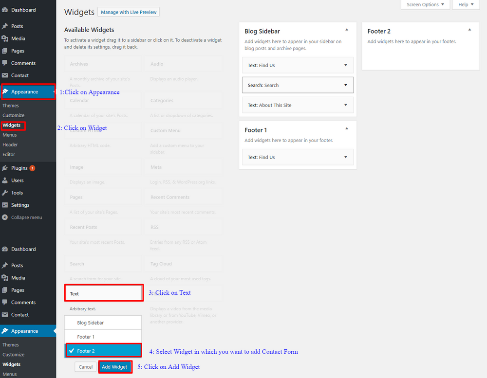 Add-Widget Add Widget