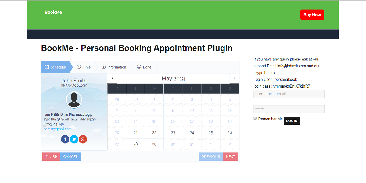 BookMe Plugin