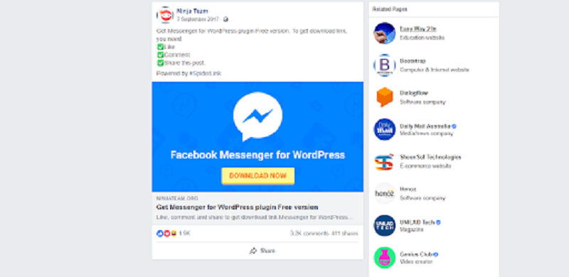 Facebook Spiderlink