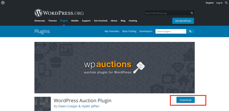Instalation of WP Auctions 1