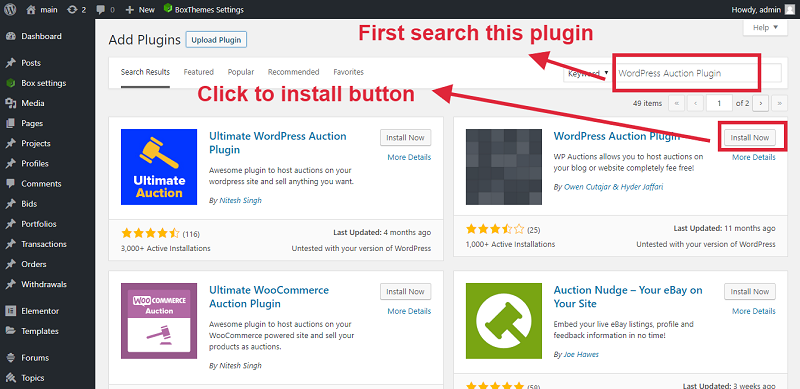 Now search this plugin and click to install button