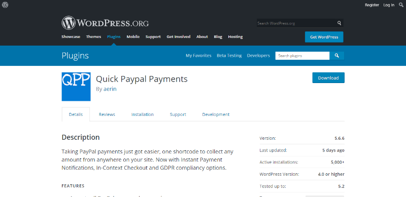 Quick Paypal Payments